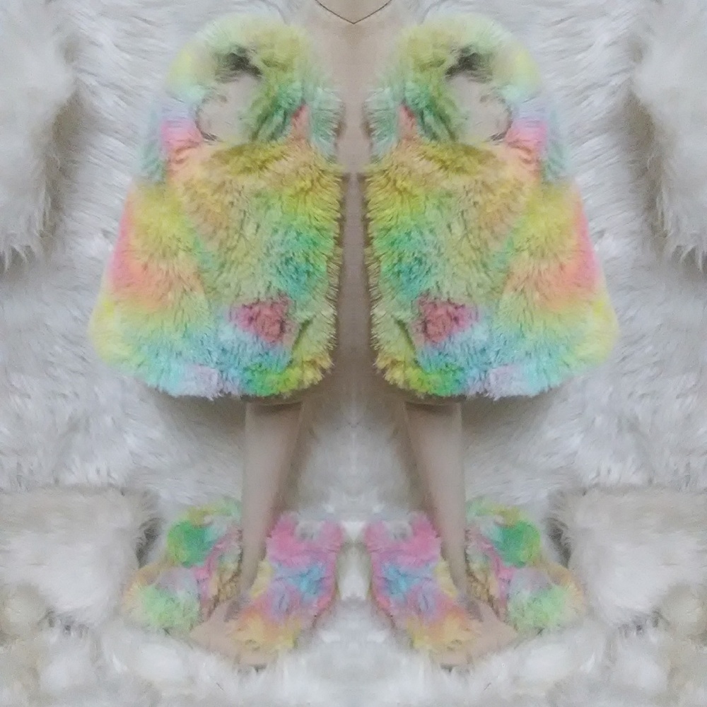 custom fur boots and vest